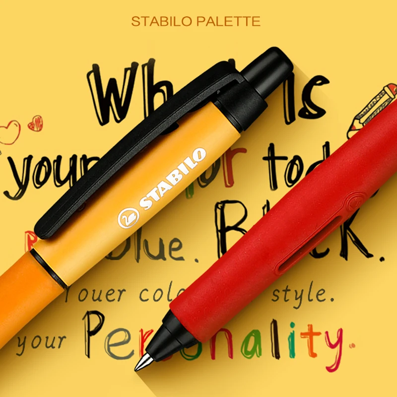 1pcs Stabilo Gel Pen 268 Large Capacity Student Black Writing Exam Special Pen Pressing Pen 0.5mm