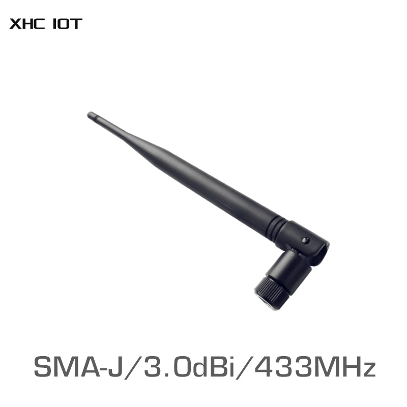 

5PCS 433MHz Rubber Antenna high Gain Aerial Original 50ohm 3.0dBi SMAJ XHCIOT TX433-JKS-20 Antennas For Communications