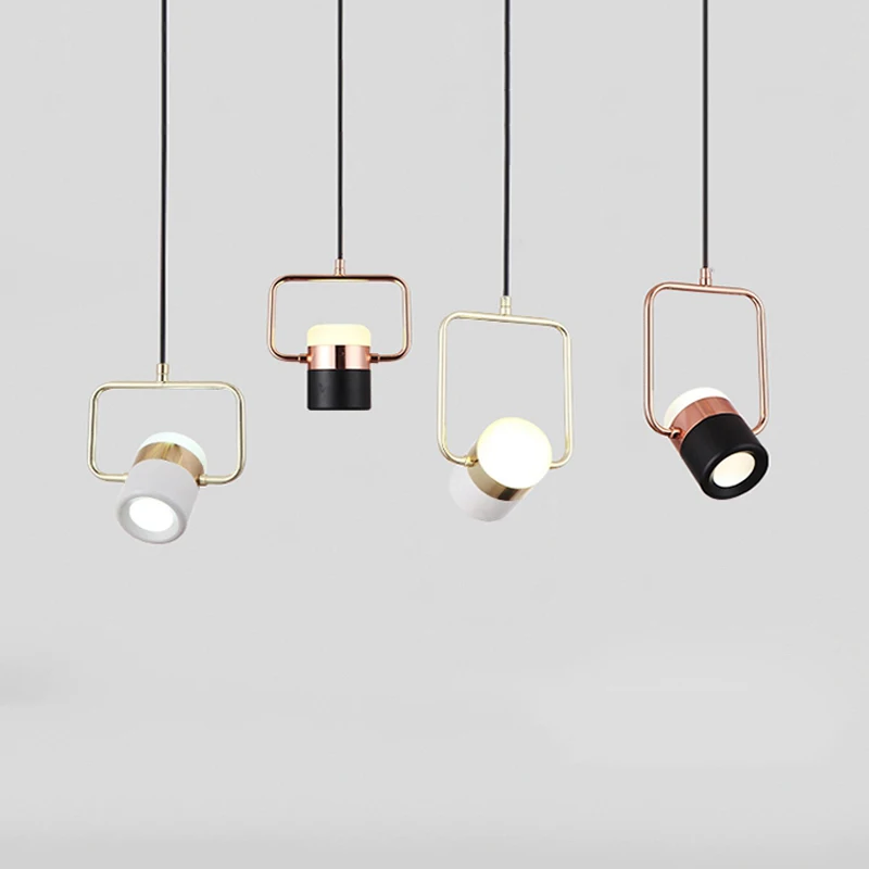 

Modern Luxury pendant lights adjustable double touwlamp dining room kitchen decoracion gold lustre hanglamp bar pendant light