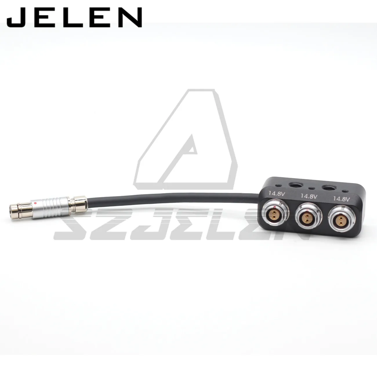 ARRI RS 3pin Male to 0B 2 pin Female Hub Adapter Splitter for Camera Power Supply Distributor, three way splitter