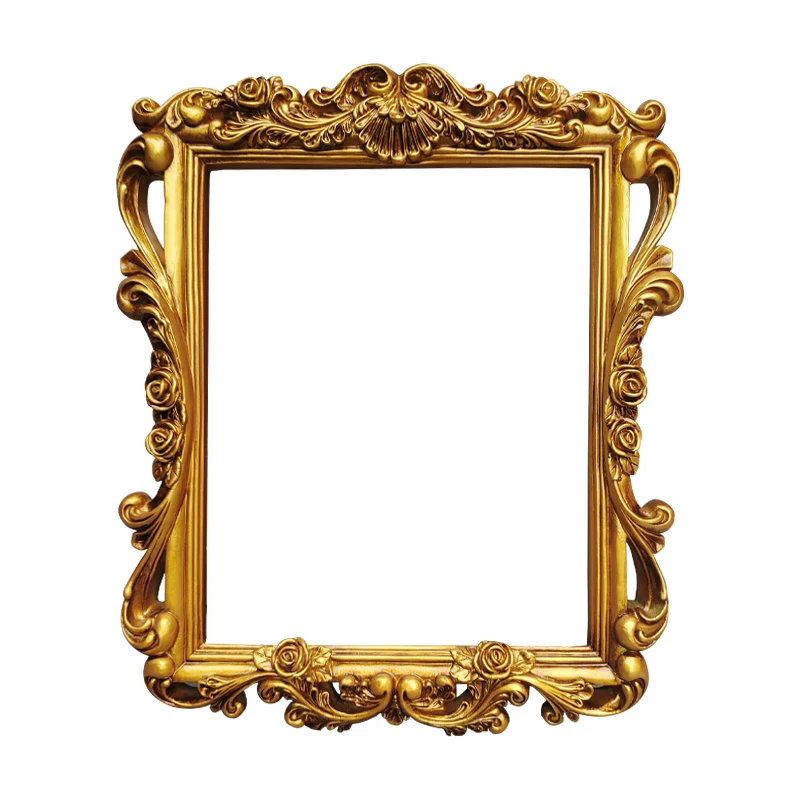 European Style Retro Carved Decorative Outer Picture Frame, Wall Hanging Frame, Restaurant Classical Oil Painting Frame