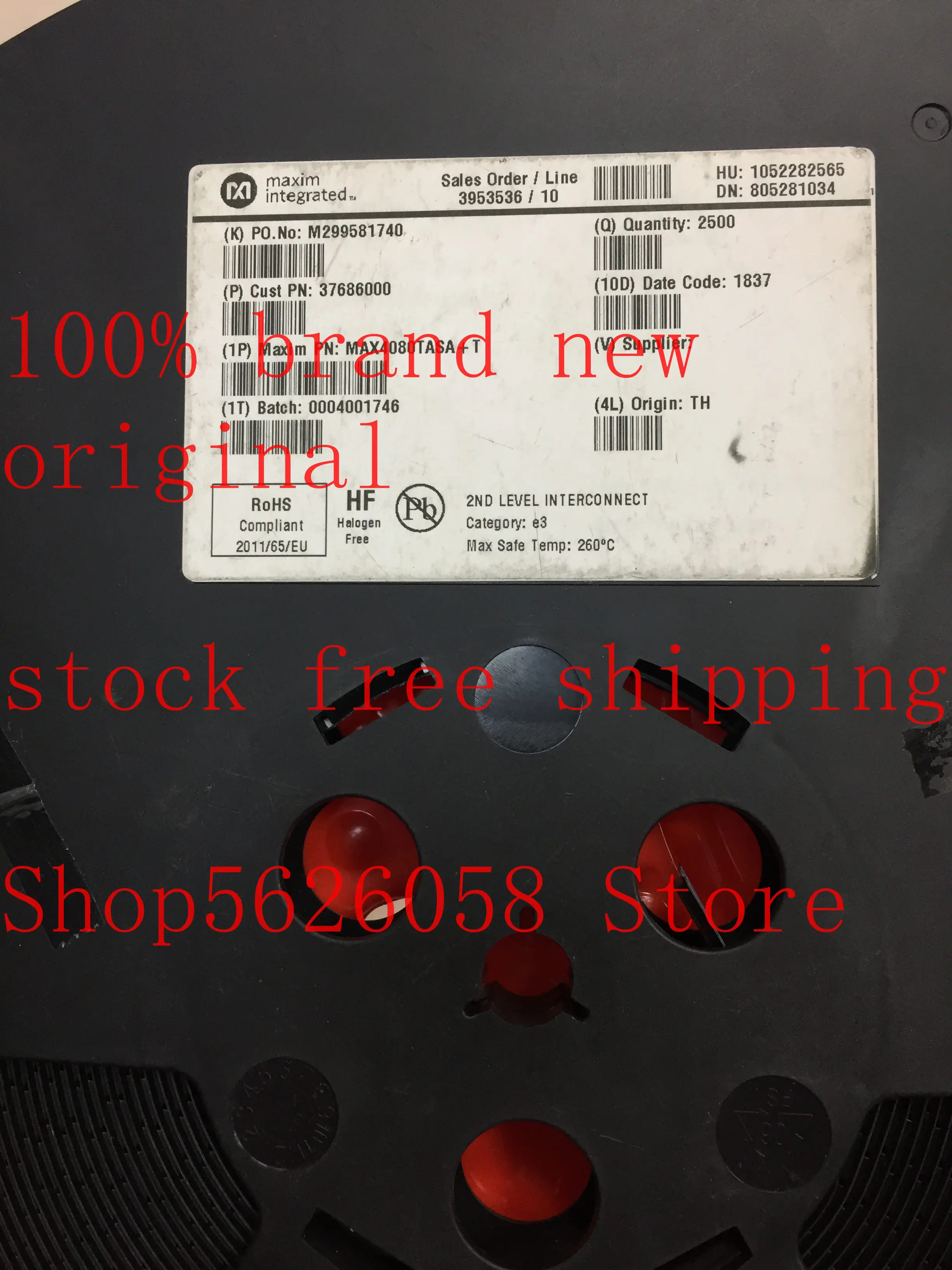 10pcs/lot MAX4080TASA+T MAX4080TASA SOP8 100% new original stock