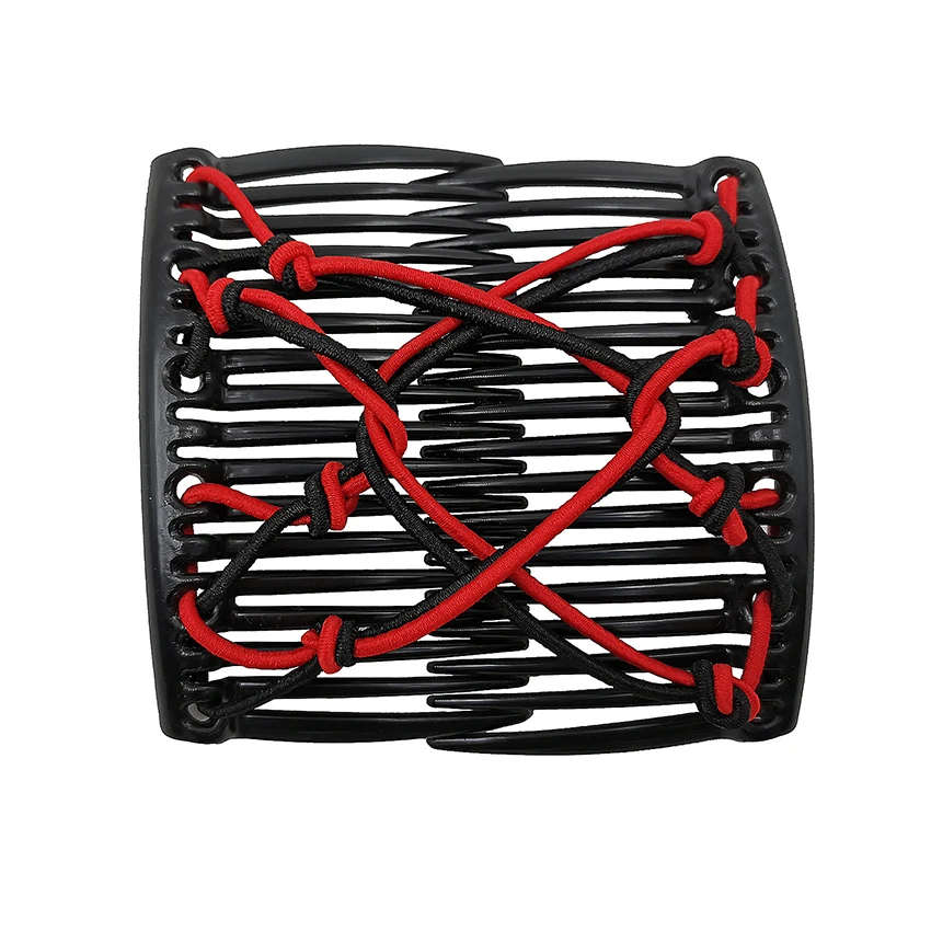 المنسوجة يدويا حبل الشعر Combs مقاطع الشعر مطاطا بسط الشعر مشط مقاطع مزدوجة للنساء الفتيات الشعر ملحقات للتزيين