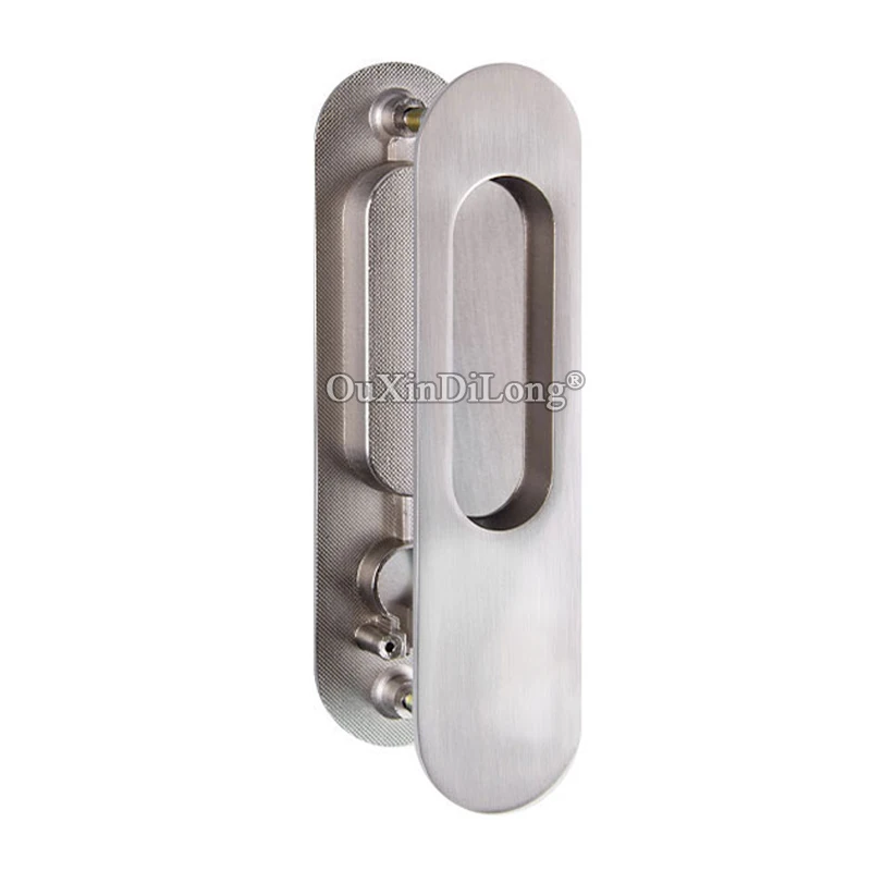 Brand New 2Pairs Zinc Alloy Recessed Hidden Sliding Door Handles Wood Door Pocket Flush Door Push Pulls Handles