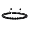 Adjustable 4mm Chakra Beads Bracelet Mini Natural Stone Agats Lava Tiger Eye Beaded Bracelets & Bangles Women Men Gift Jewelry