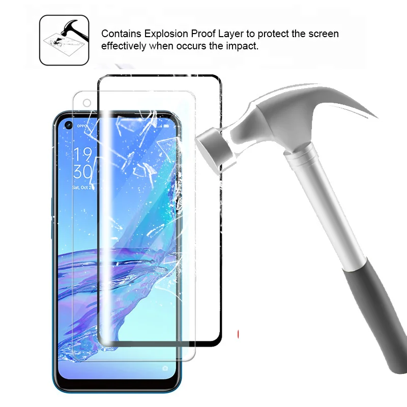 Vidrio Protector para oppo a53s, Protector de cámara de vidrio para oppo a 53 s, película templada de pantalla frontal de seguridad de 6,5 ", a53s