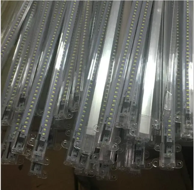 50pcs/lot Driverless Hard 0.5m 1m 1.2m 220v SMD 2835 240v Led tube Bar Lights Car Pcb Aluminium Light No Power With Waterproof