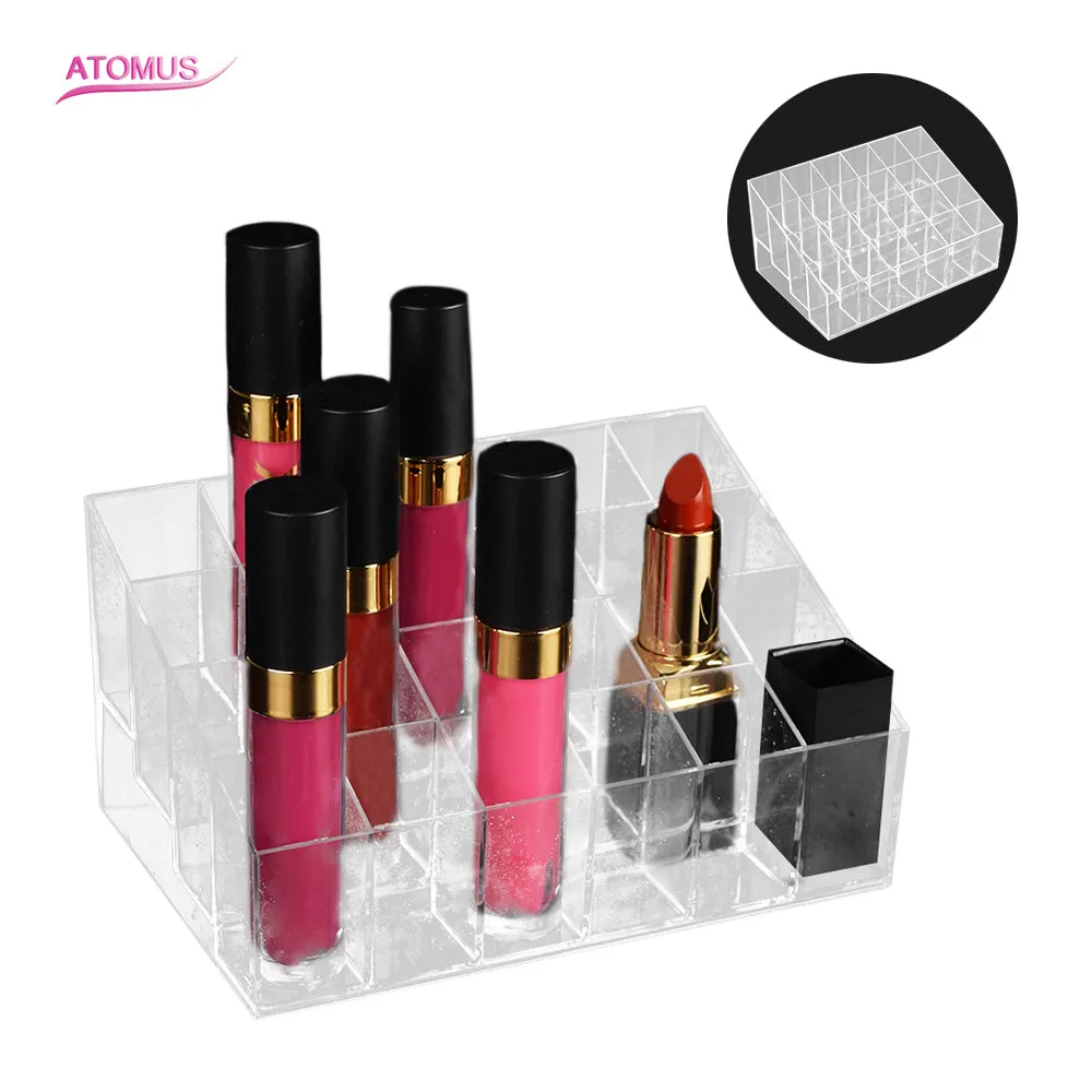 2pcs Tattoo Ink Display Stand Holder Empty Rack Acrylic Clear Cosmetic Tattoo Supplies Lipsticks Manicure Tool Organizer Storage