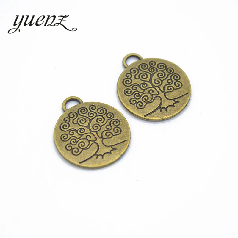 YuenZ 4pcs 2 Colors Antique silver color alloy Metal life Tree Charms for Jewelry Making Diy Handmade Jewelry  27*24mm Q215