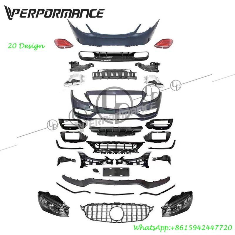 2020 design W205 C63 body kit for C180 C200 C250 C300 body kit 2014~2020