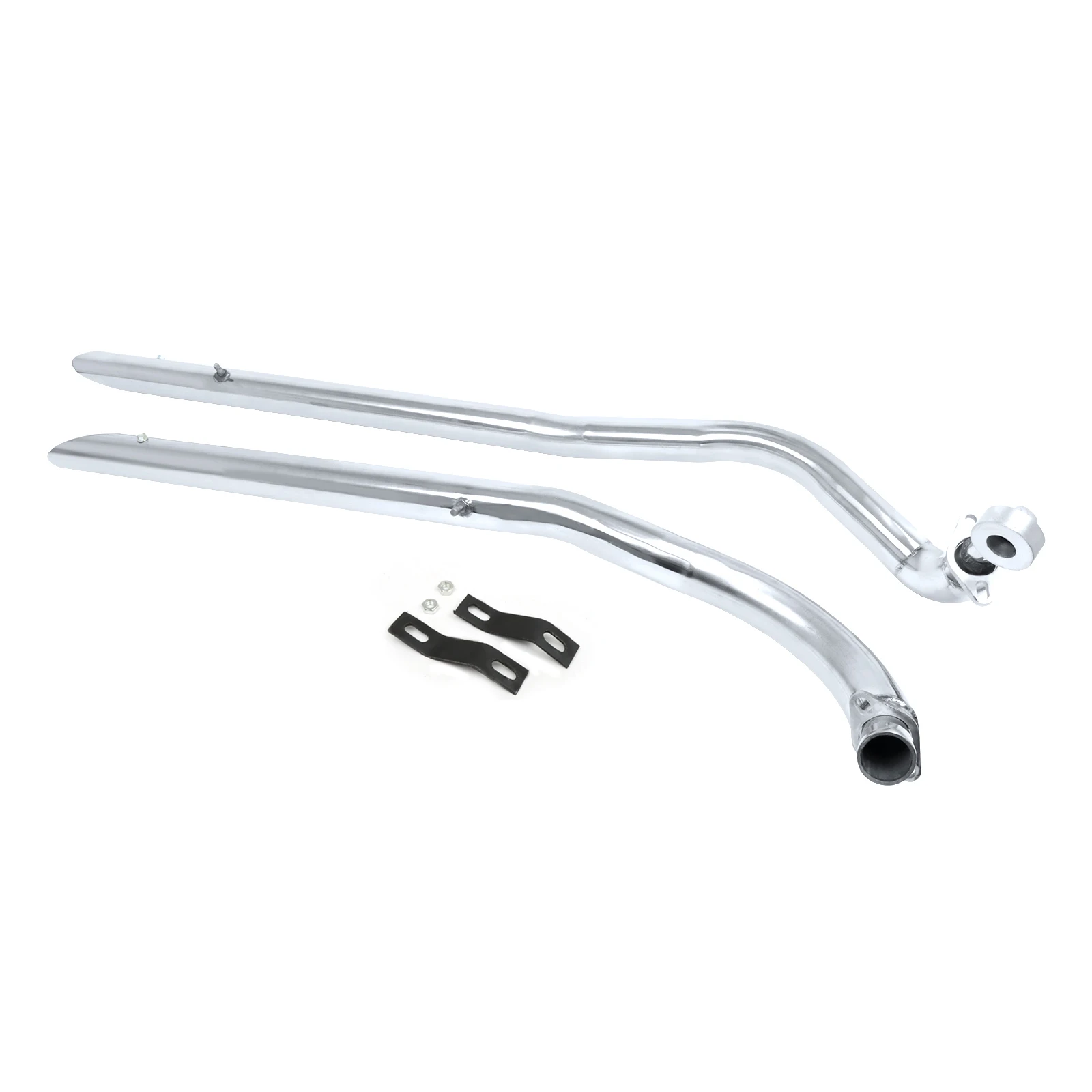 Stainless Slash Cut Full Exhaust System Pipe Kit Muffler Removable Silencer For Yamaha Dragstar XVS 1100 V-star XVS1100 Classic