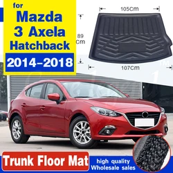 For Mazda 3 Axela 2014 2015 2016 2017 2018 Hatchback Boot Mat Rear Trunk Liner Cargo Floor Tray Carpet Protector Car Accessories