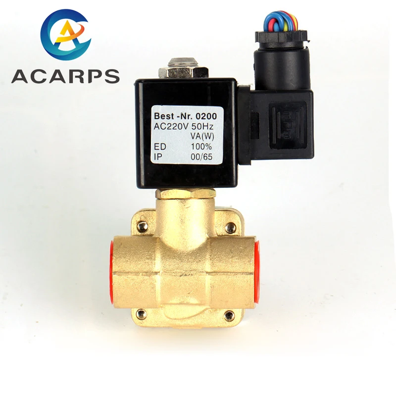 

1/2" N/C Brass Pilot Operating High Pressure Solenoid Valve DC12V DC24V AC220V 110V For Water 16bar