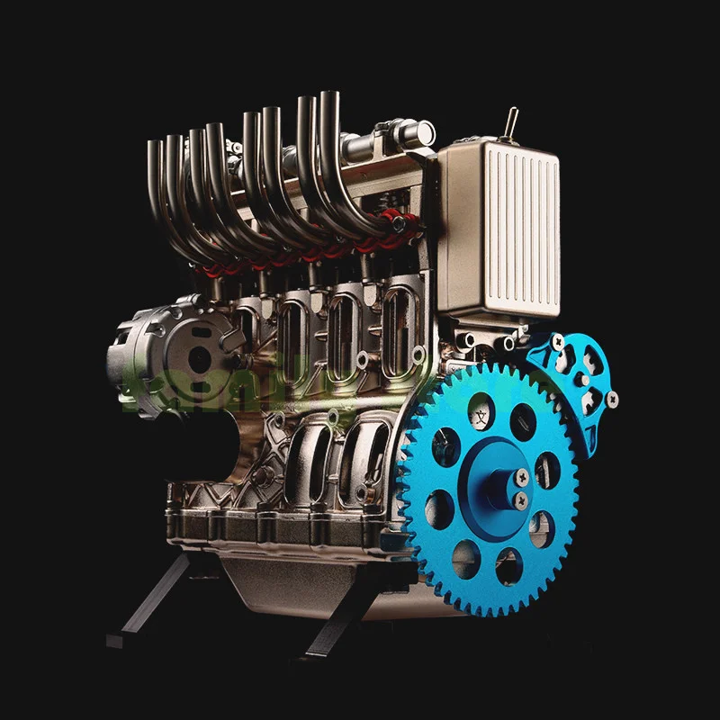 Precisely made metal components  the four-cylinder micro-engine non-Sterling Haynes model can start the model