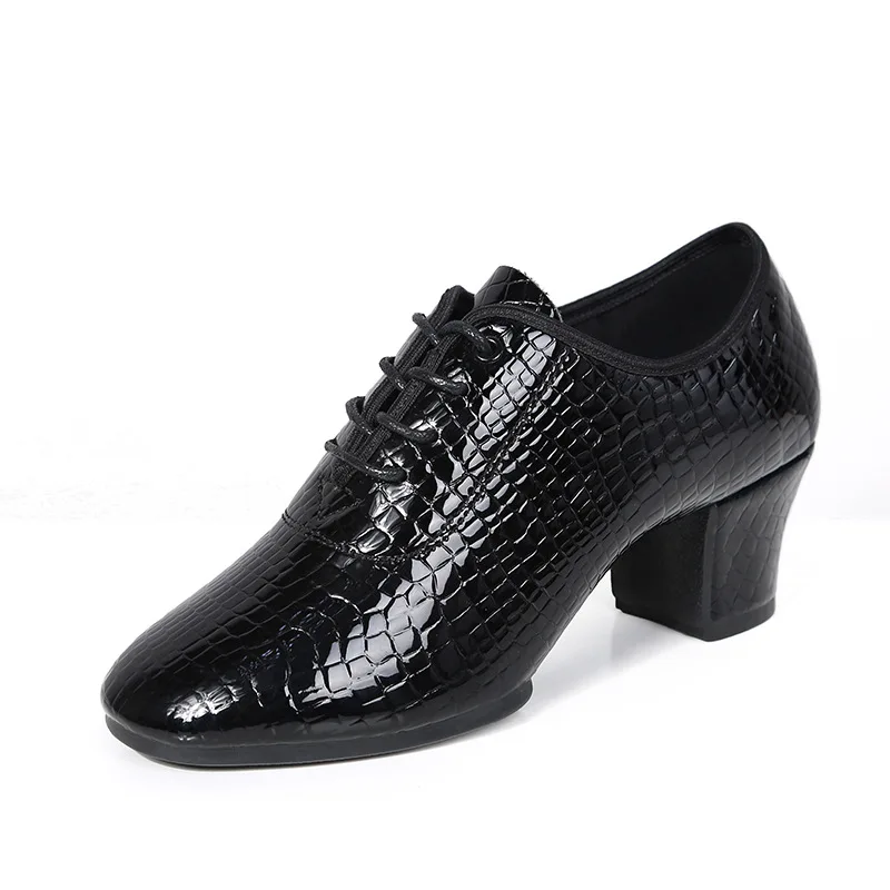 Woman Shoes Cow Leather Middle Heel Women\'s Tango Flamenco Dance Shoes Girls Ballroom Modern Tango Quick Step Dance Shoes