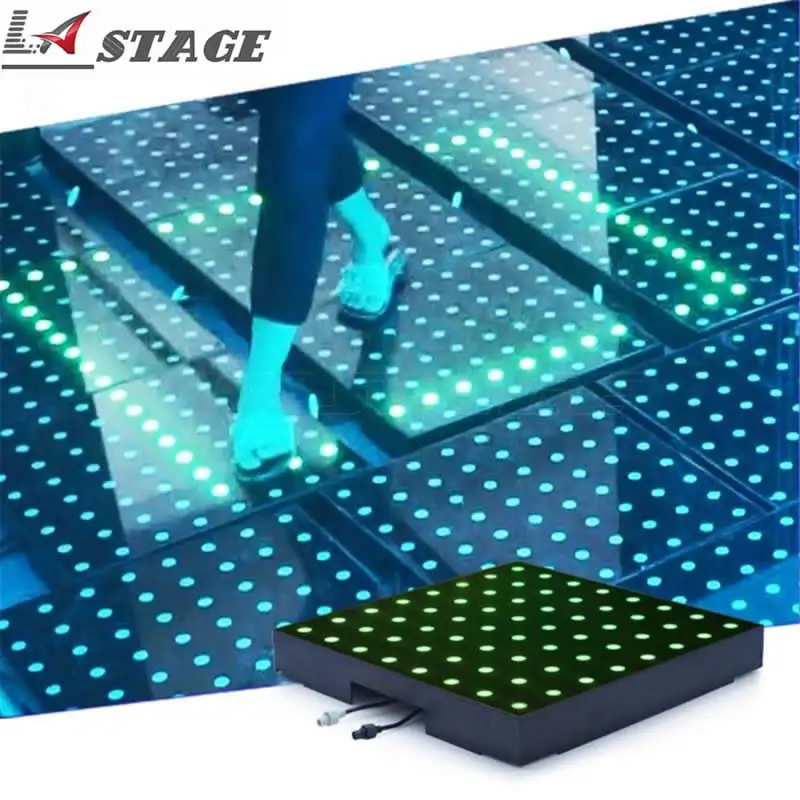 

Wholesale Price 8*8 LED Video Dance Floor 64pcs 5050 SMD RGB 3in1 Pixel Video Dancing Floor