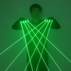 Green Laser Gloves Laser Beam Flash Finger,Nightclub Bar Dance Singer Props DJ Mechanical Gloves LED Light