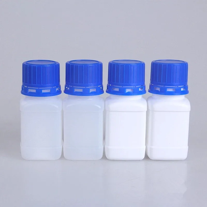 10Pcs Empty 60ML HDPE square bottle Chemical laboratory reagent liquid refillable bottle Glue Oil container leakproof