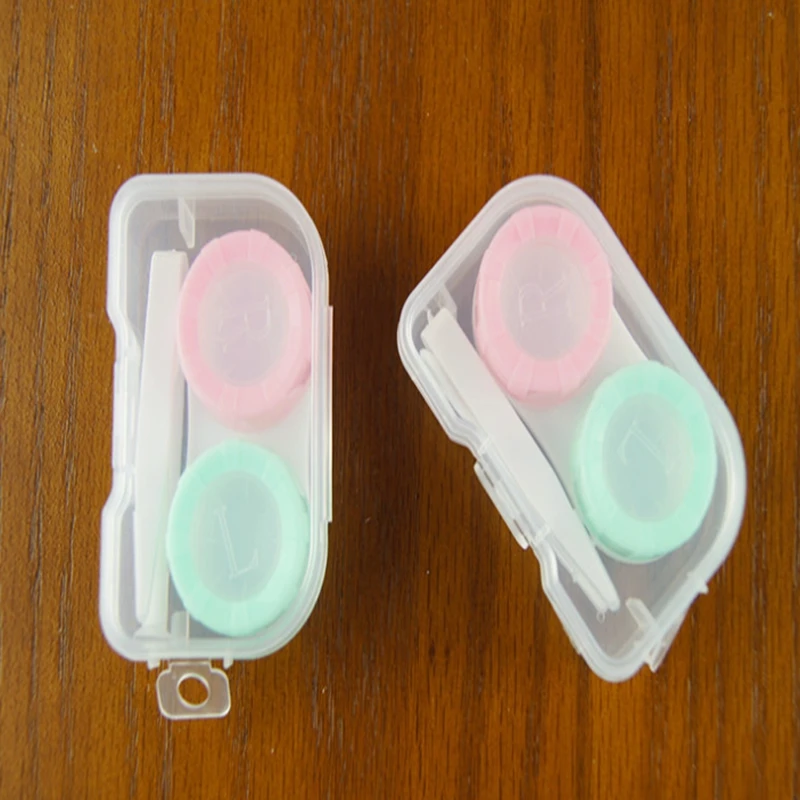 

50psets/lot candy color 4 in 1 kits Companion box contact lens box Eyeglasses Case C02