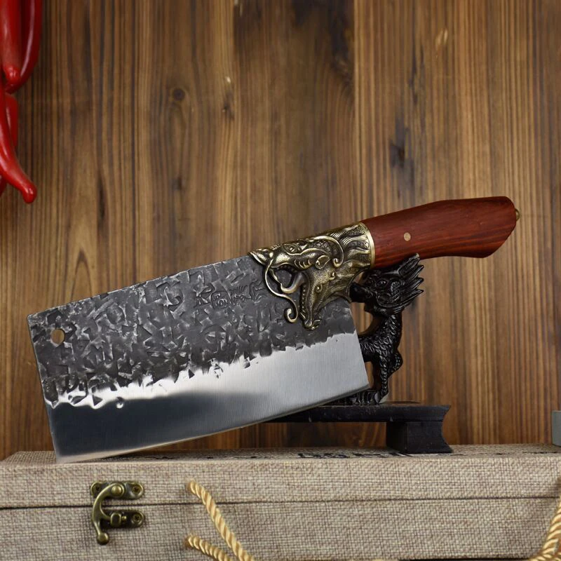 Slicing knife household longquan kitchen knife sharp hand forging knife cutting knife handmade chef knife household