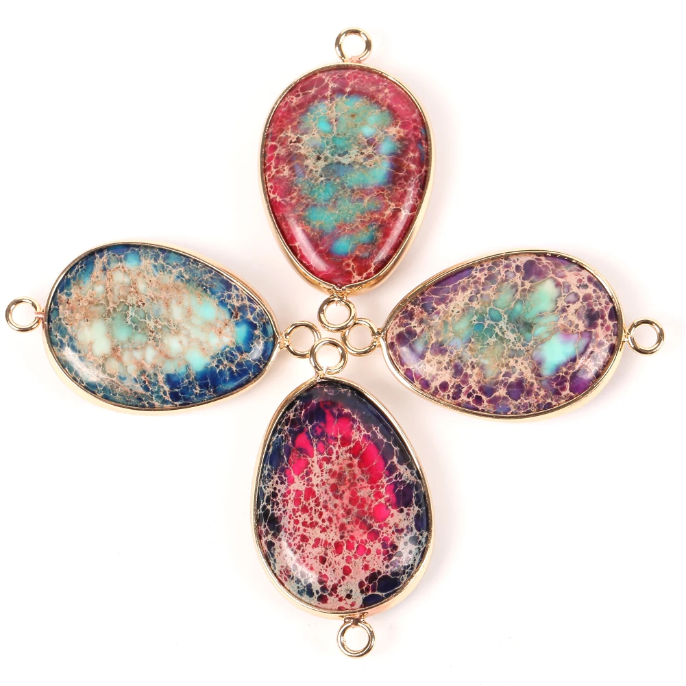 Natural Stone Pendants Drop Shape Triangle Pendants For Jewelry Making Diy Crafts Bracelet Necklace Handmade Accessories 25*21mm