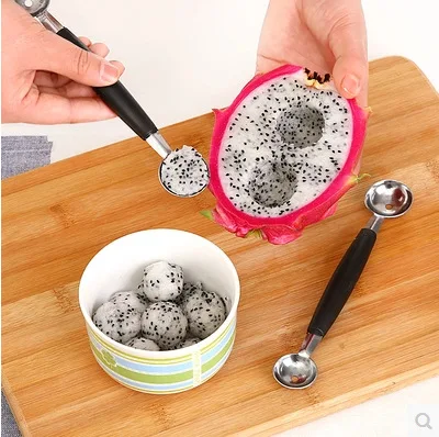 Stainless steel double-headed fruit ball digger dragon fruit ball scoop ice cream ball digger