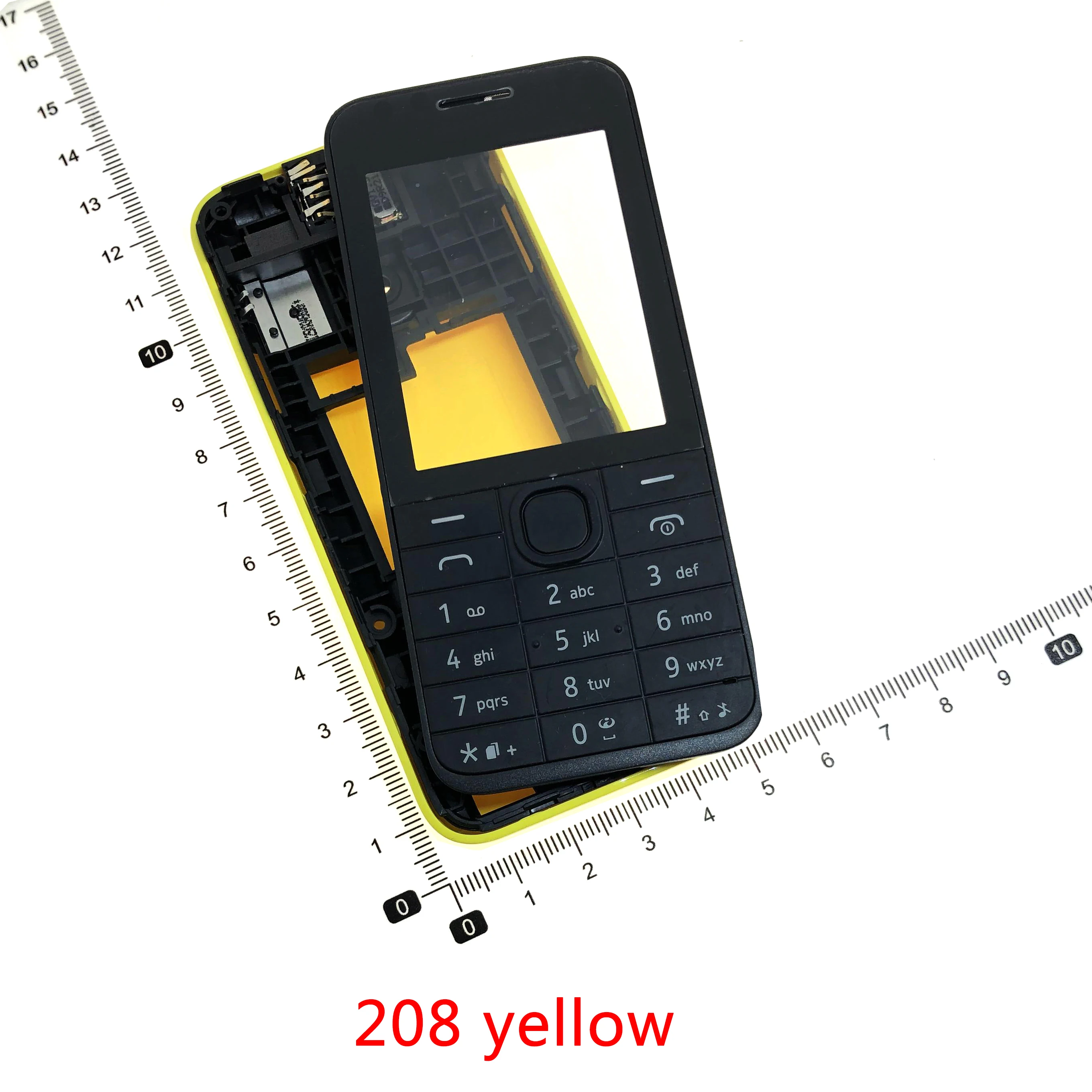 Front Cover Housing For Nokia 208 Dual SIM Card 2080 215 206 2060 Mobile Phone Cover Case Keypad