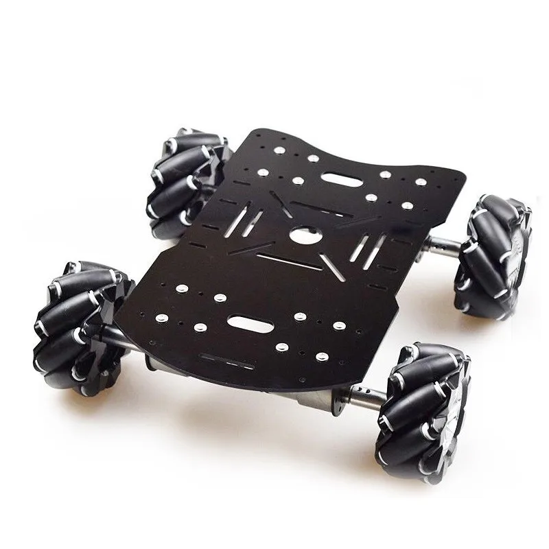 Mecanum Robot Car Chassis Kit, Smart Car Chassis, Capacidade de carga 10kg, 80mm, 97mm, Omni Rodas inacabadas, 4WD