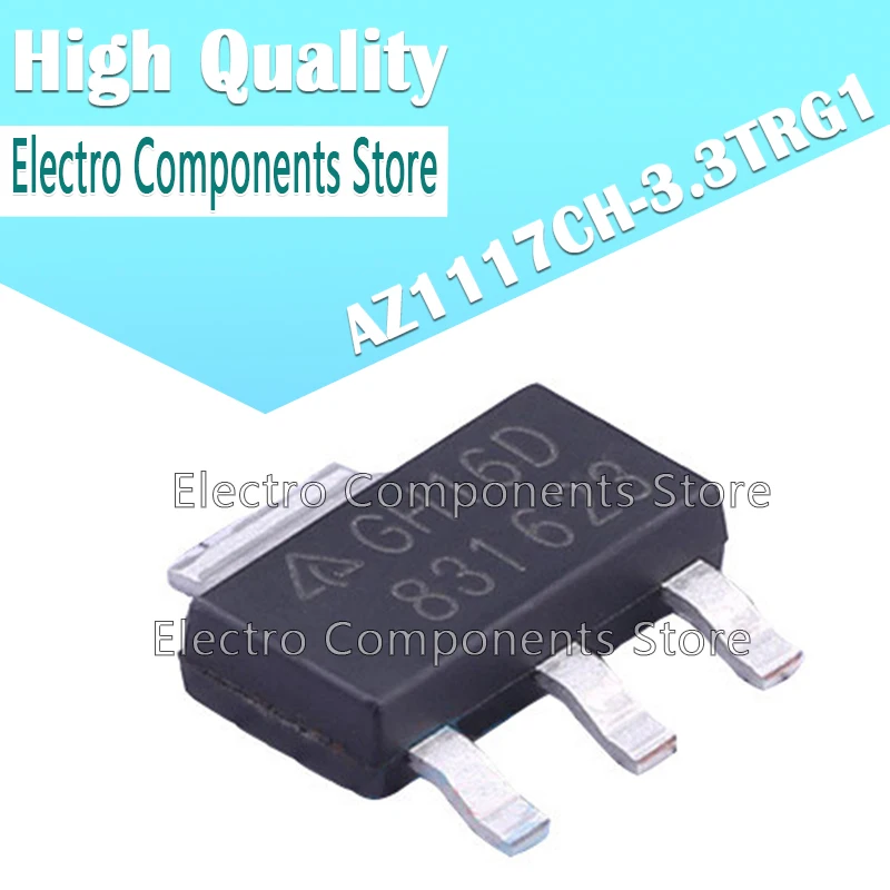 

10 шт./лот AZ1117CH-3,3TRG1 GH16D SMD SOT223 линейный регулятор напряжения