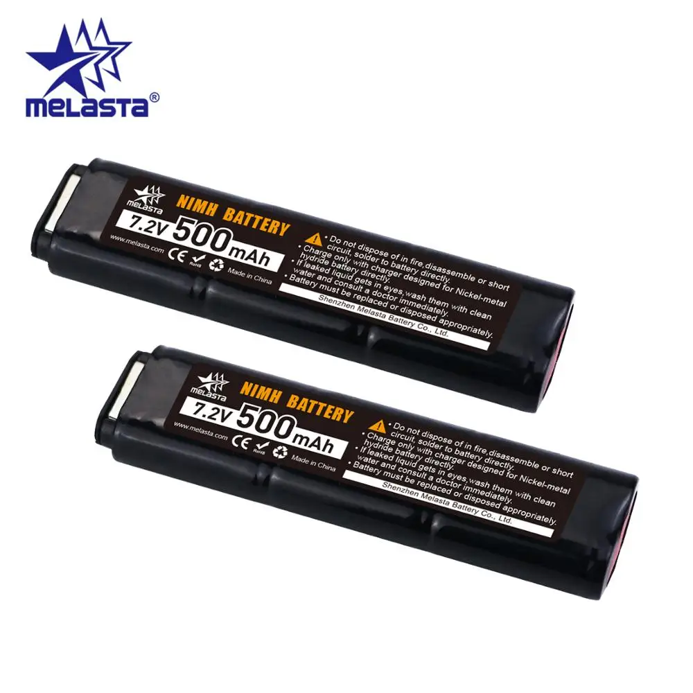 2PCS 2/3N CYMA Ni-MH 7.2V 500mAh 6S Battery for CM030 CM121 CM122 Marui 18C, P8, M93R AEP AEG M81, M84, &TM AEP Airsoft Guns Toy