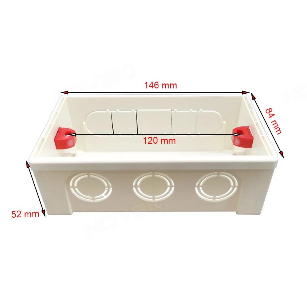 86 | 146 Type Cassette White, Electrical Switch Socket Junction Box, Adjustable Mounting Back Box, Internal Wall Mount Dark Box