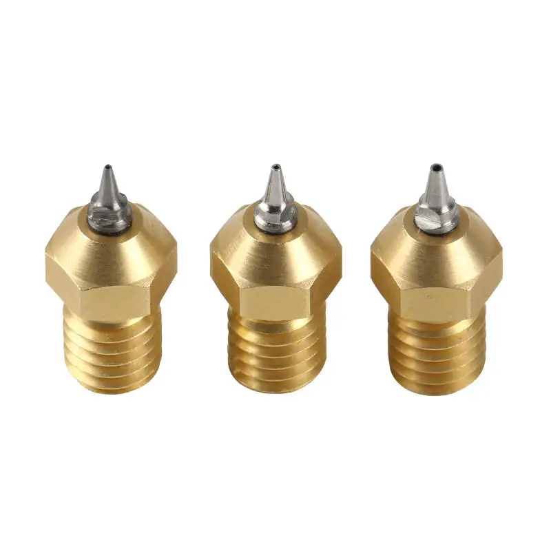 E3D V6 1.75mm 0.2 0.3 0.5 0.4MM Airbrush Nozzle + Adapter upgrade for Ultimaker 2 Lulzbot MK8 Hotend 3D Printer parts