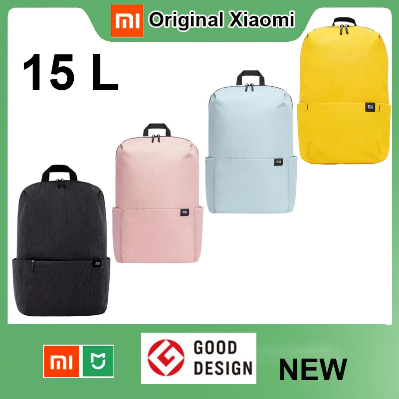 Оригинальный рюкзак Xiaomi 15L, водонепроницаемый цветной спортивный нагрудной рюкзак унисекс для мужчин и женщин, маленький рюкзак для путешествий, кемпинга, сумки для хранения