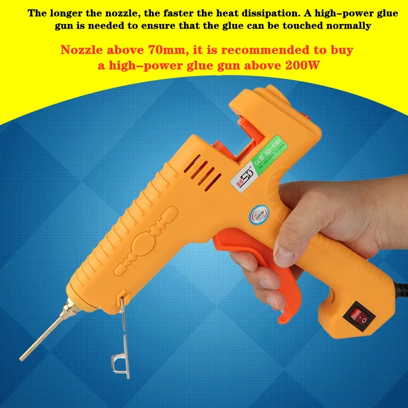 1Pcs Pure Copper Hot Melt Glue Gun Nozzle Long Short Small-bore Large Diameter Glue Gun Nozzle Leak-proof Gun Nozzle