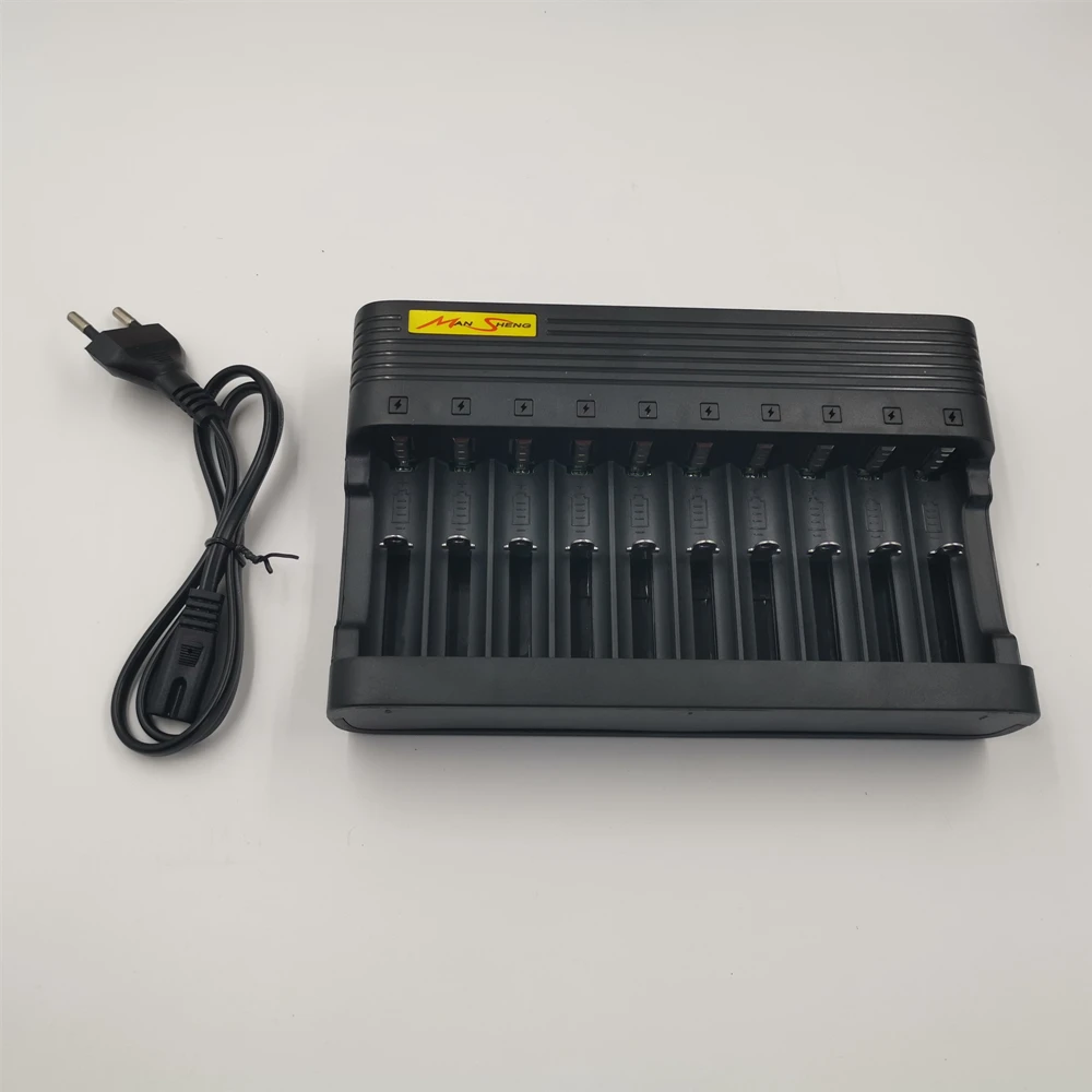 18650 Charger Ten slots Ten charge Lithium battery Charger Ten independent charging Fast charging 16340 Charger 10*0.6A 6A