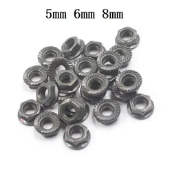 Parafusos de flange sextavada, Retainer Slip Locking Lock Nut Bolt, Fixação M5 M6 M8, 5mm, 6mm, 8mm Buraco, 15 pcs