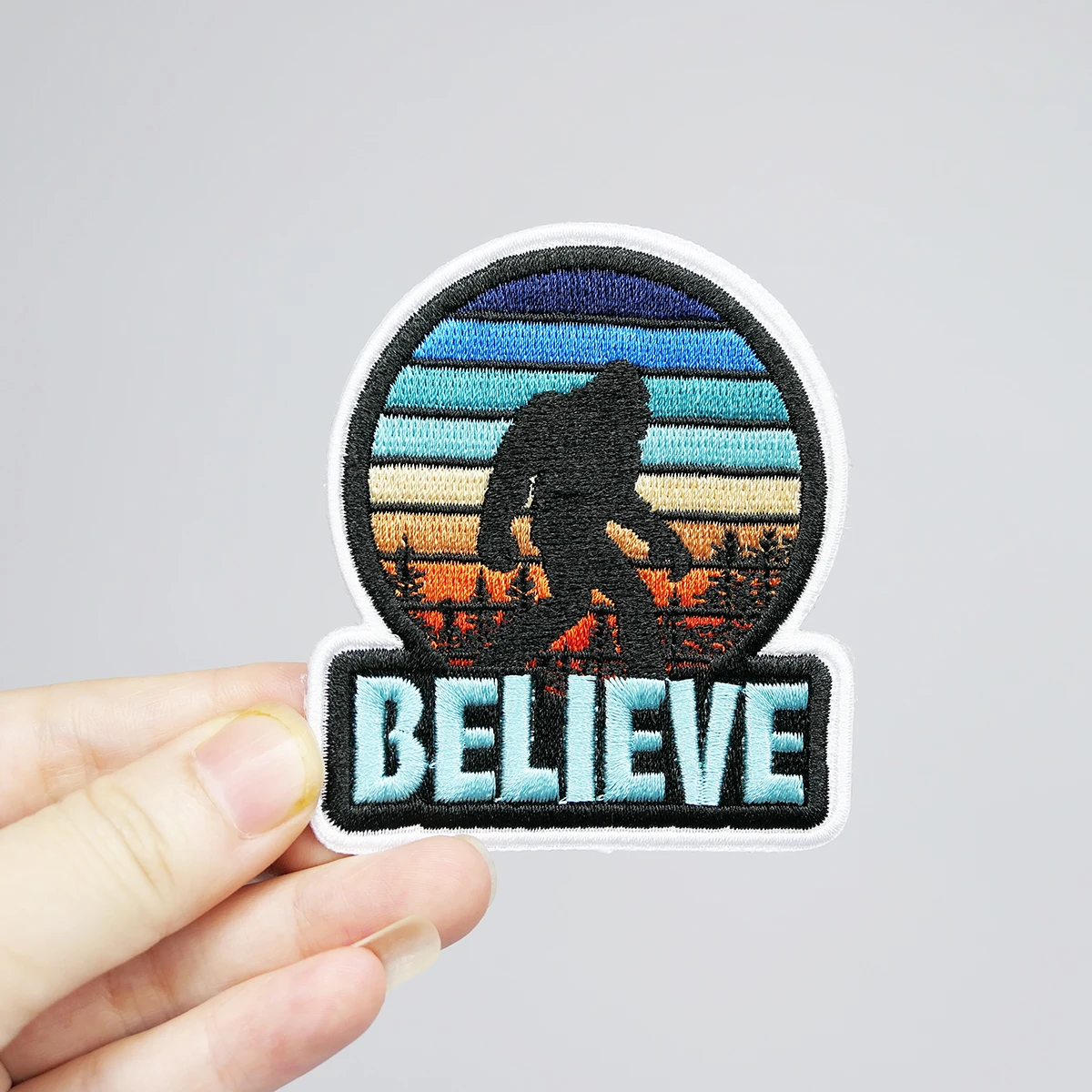 Believe Embroidery Patches Iron on Patches for Clothes King Kong Gorillas in the Jungle Emblem Hats Bags Jackets Cool Badges DIY