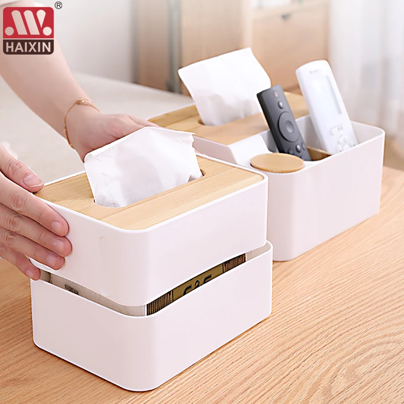 Tissue Box Wooden Cover Toilet Paper Box Solid Wood Napkin Holder Case Simple Stylish Tissue Paper Dispenser Home Car Organizer