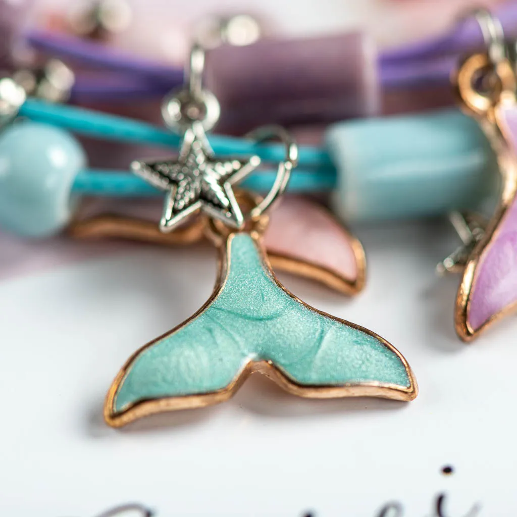 Cute Whale Ceramic With Metal Drip Glaze Pendant Bracelet Hand-Wowen Charms Gift Bracelets Bangles Wholesale #XN060