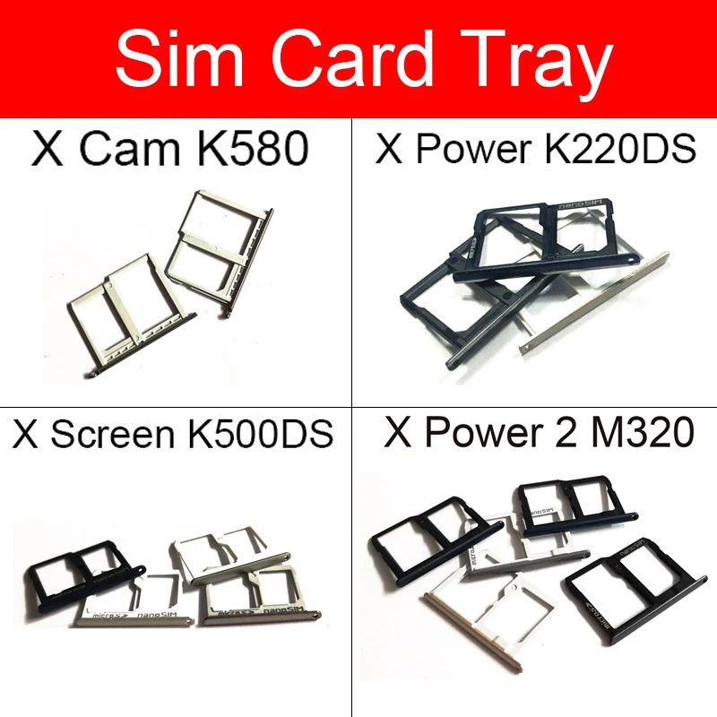 

SIM Card Tray Slot Holder For LG X Power 2 K220DS M320 X Cam K580 X Screen K500DS Sim Reader Card Socket Replacement Repair Part