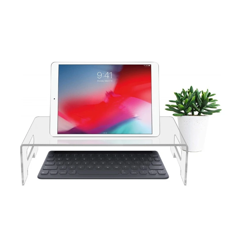 Durable Acryl Monitor Stand Monitor Riser für iMac Desktop Laptop Spiele PC Schreibtisch Stehen Multi-Media Lagerung