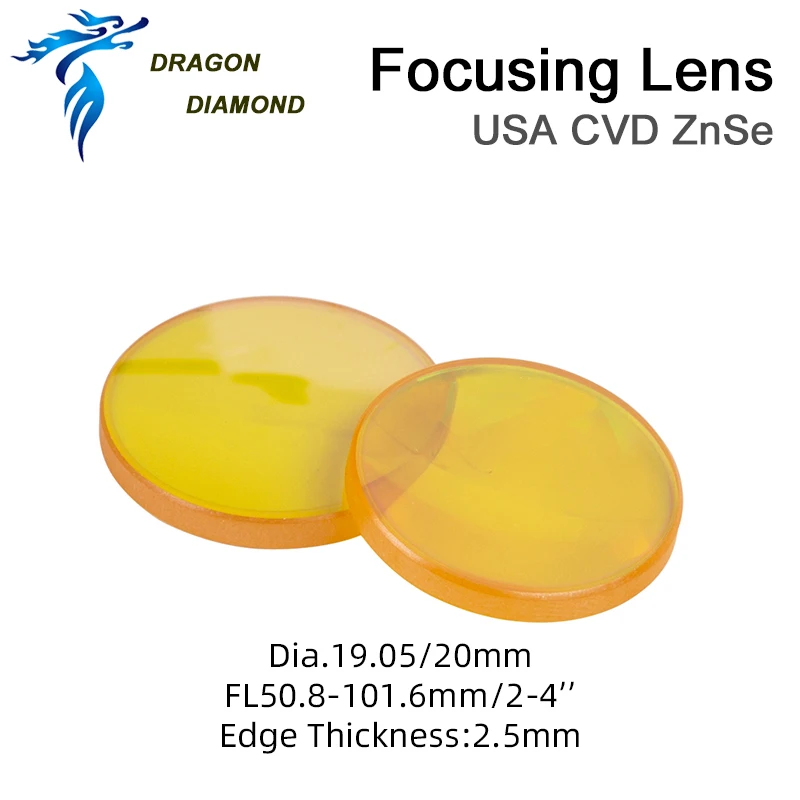 II-VI USA ZnSe Focus Lens Diameter 19.05/20mm FL 50.8-63.5mm 2-2.5\