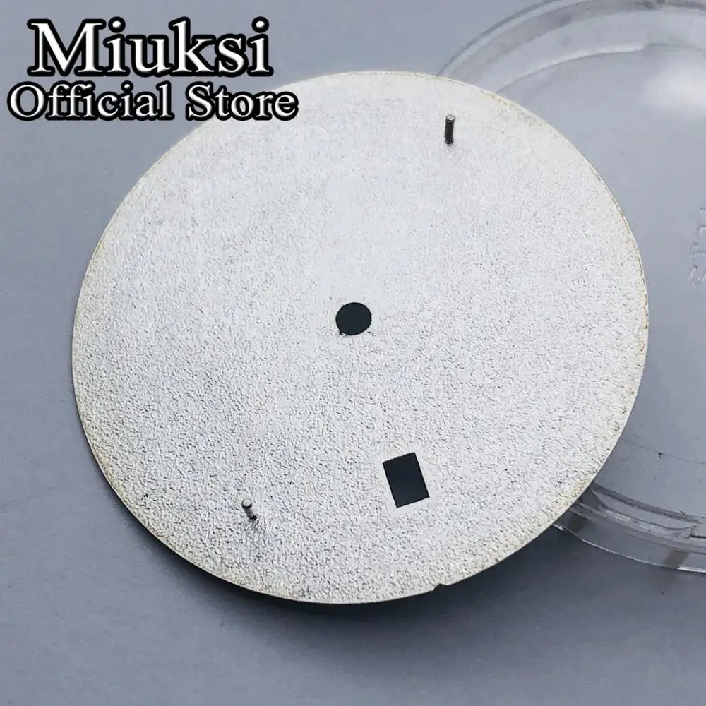 Miuksi 34mm black white green coffee sterile dial luminous dial fit NH35 NH35A NH36 movement