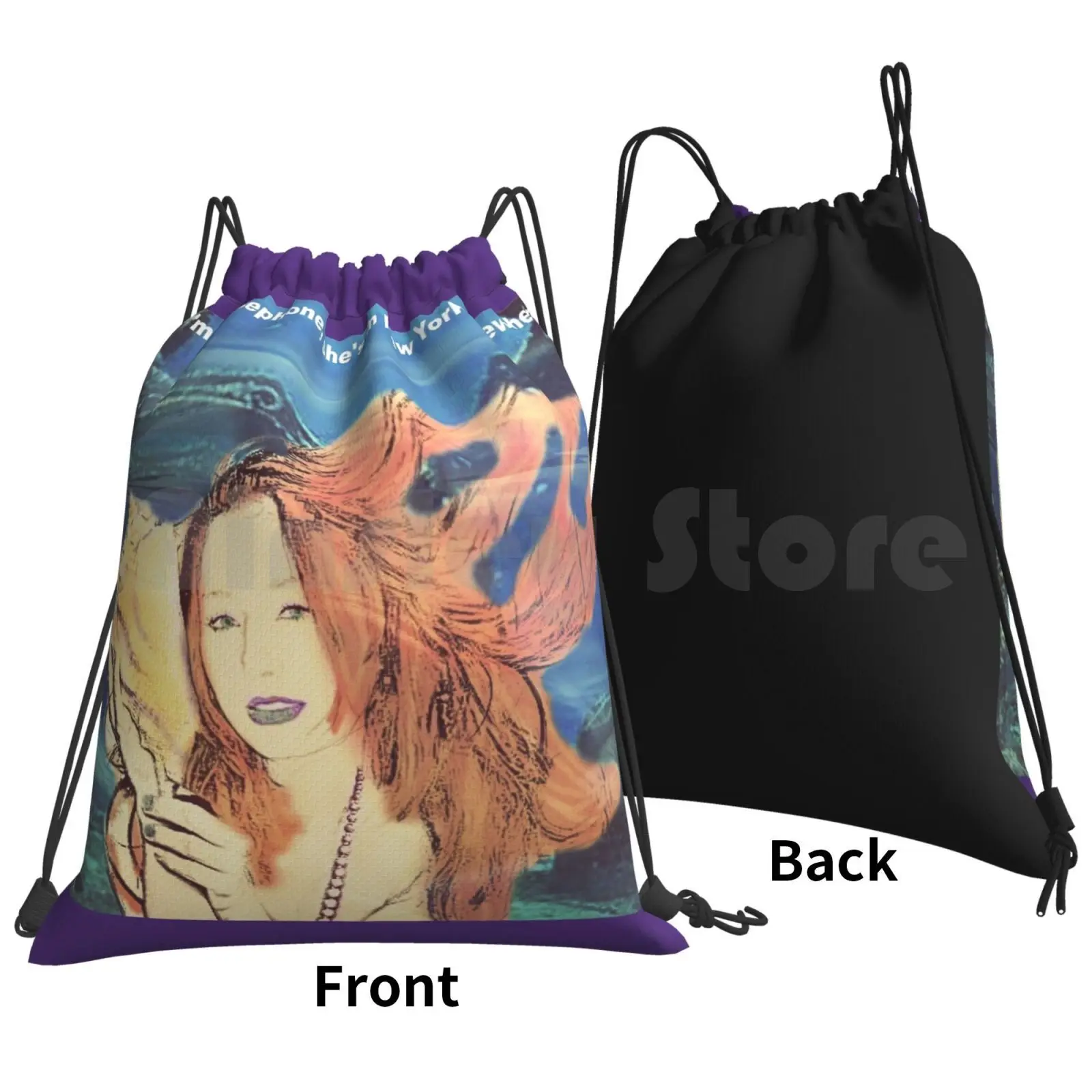 Aquarium ( 20th Anniversary ) Backpack Drawstring Bag Riding Climbing Gym Bag Tori Tori Amos 90s Music From The Choirgirl