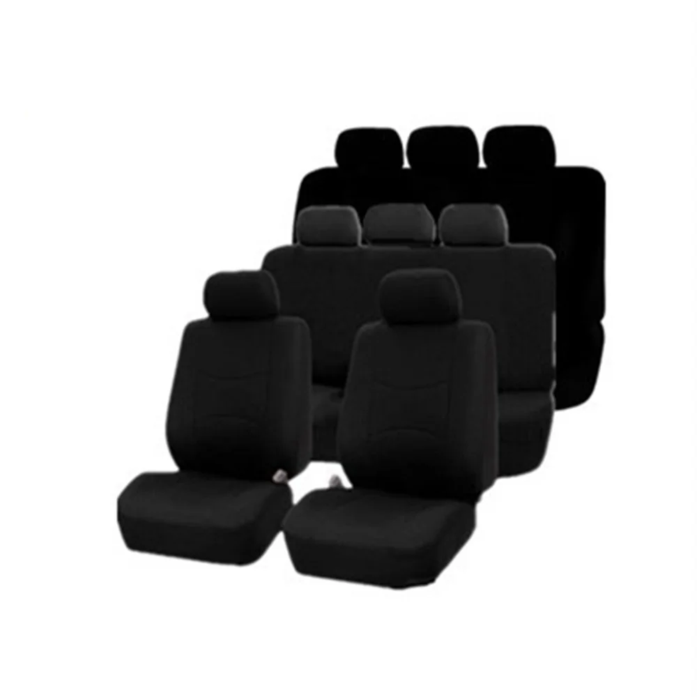Universal 7 Colors 8 Seats CoverAuto Car Seat Covers Ployester Cushion Full Set Front Rear For Sedans Seat Cover AT MT