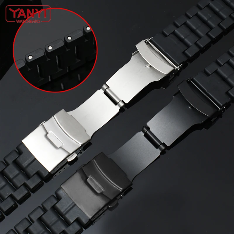 Bracelet de montre en acier et plastique, 23mm, pour luminox, sport, hommes, accessoires, 3051