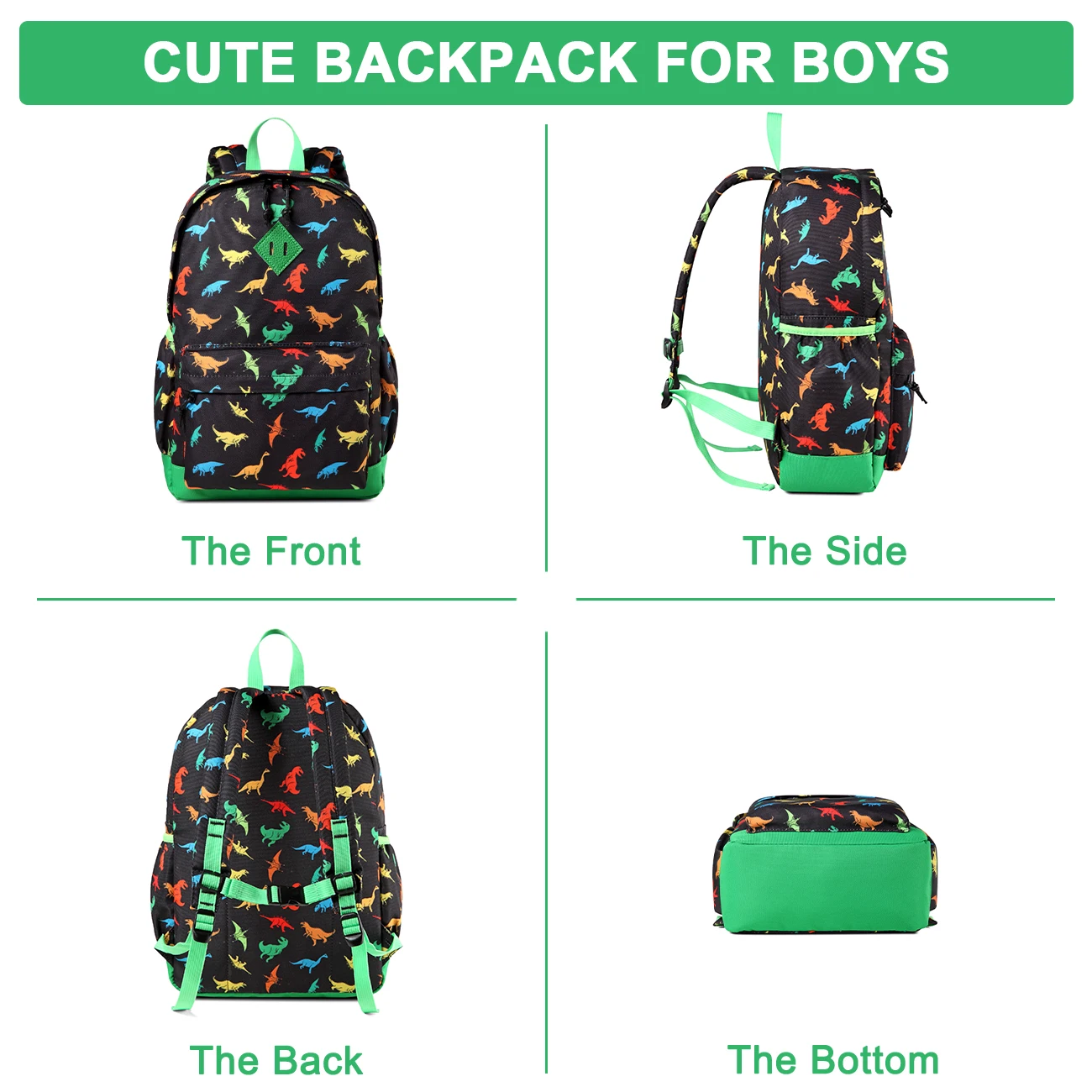 VASCHY Lightweight Water Resistant Toddler backpack Daycare Preschool Backpack for Children Boys and Girls
