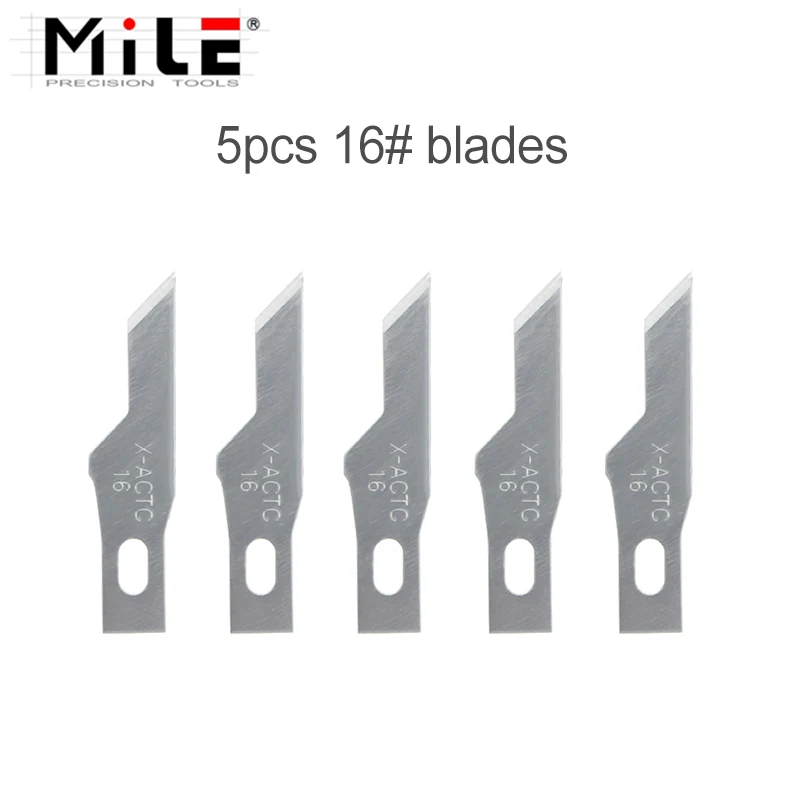 5Pcs 11# 16# 10# 17# Precision Steel Blades for Wood Carving Engraving Craft Sculpture Knife Scalpel Cutting Tool for PCB Repair