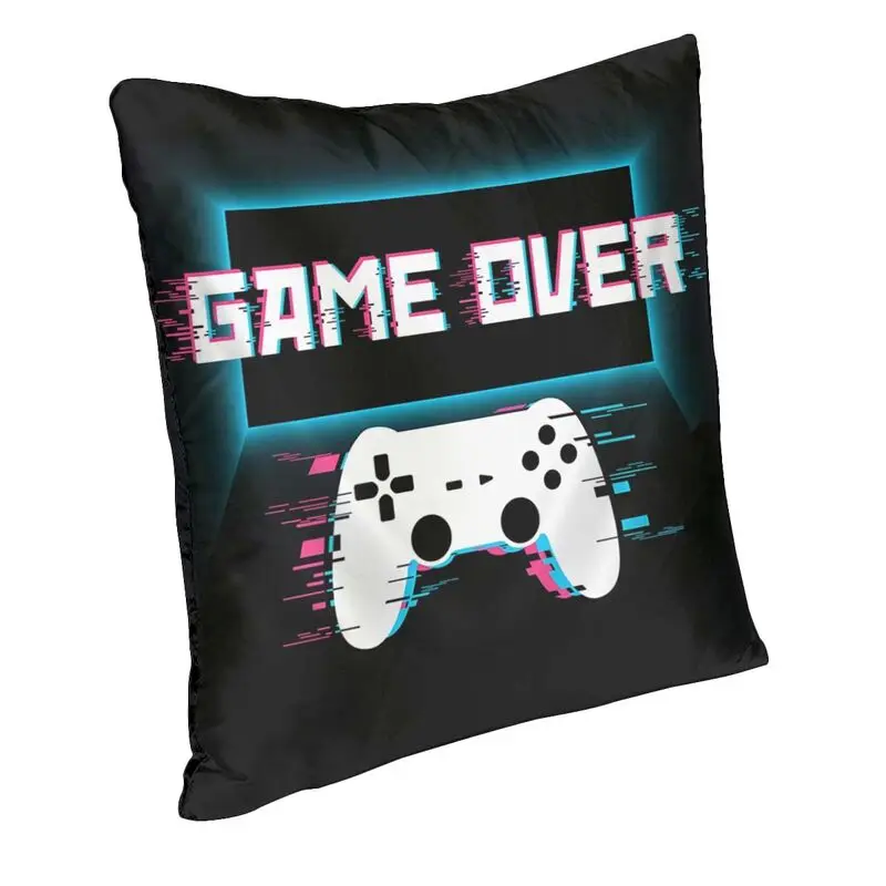 Game Over Gaming Gamer Controller Cushion Cover Home Decorative Video Game Throw Pillow Case For Living Room Double Side