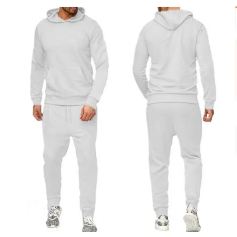 2020 Men's 2 sets of new fashion jacket men's sportswear hoodies autumn and winter brand men's Tracksuit hoodies sweatpants